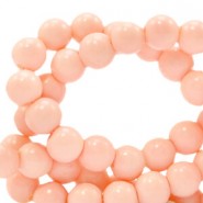 Glaskralen opaque 6mm Peach blush pink